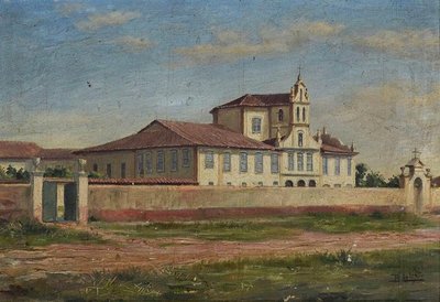 Recolhimento de Nossa Senhora da Luz in Sao Paulo - 1860 by Benedito Calixto